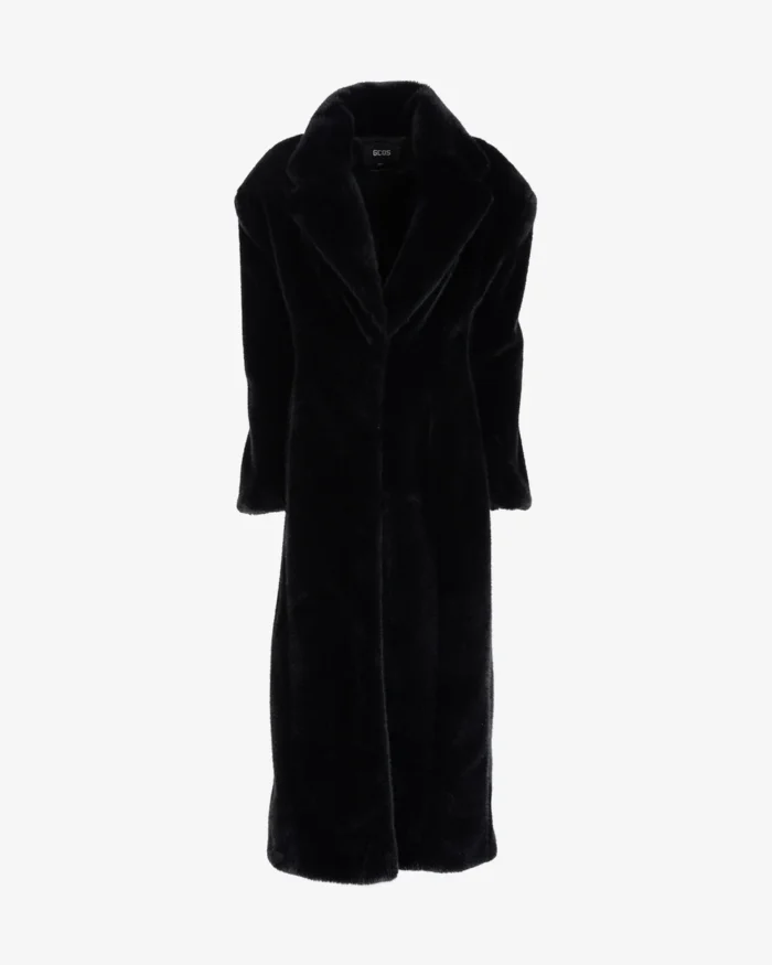 Gcds Faux Fur Scarf Coat