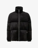 Gcds Logo Band Velvet Puffer Jacket