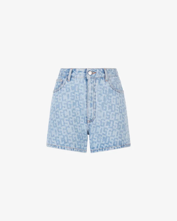 Gcds Monogram Denim Shorts