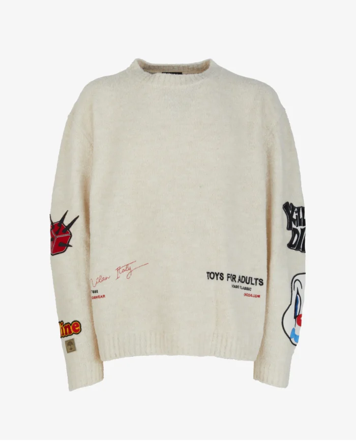 Gcds Patch Bouclé Sweater