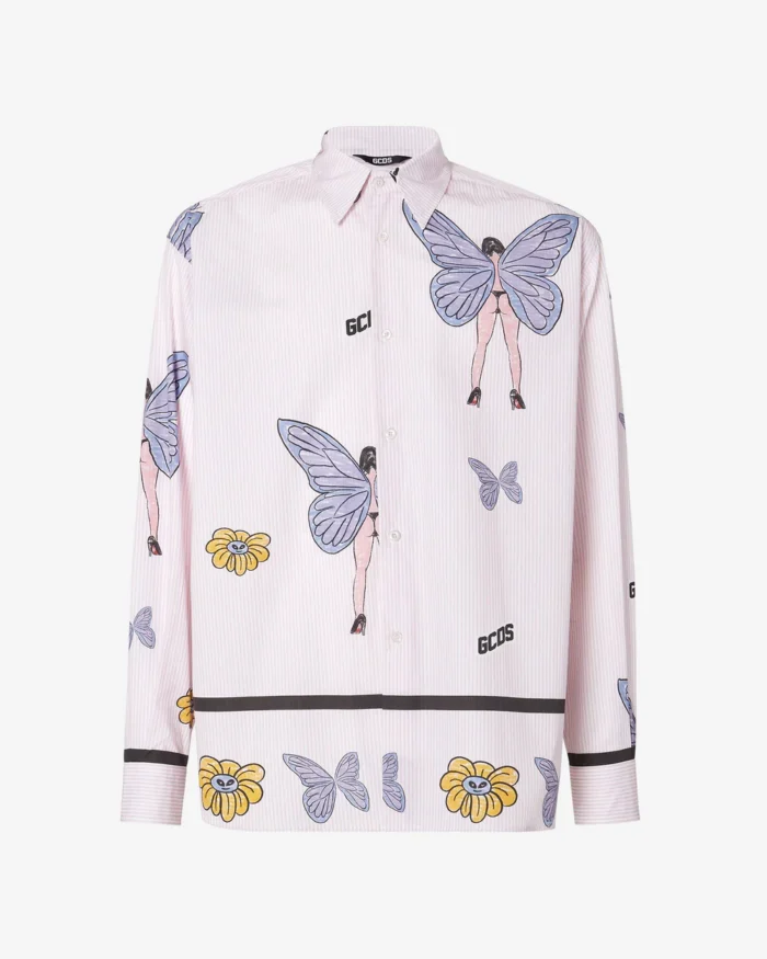 Gcds Printed Butterfly Shirt