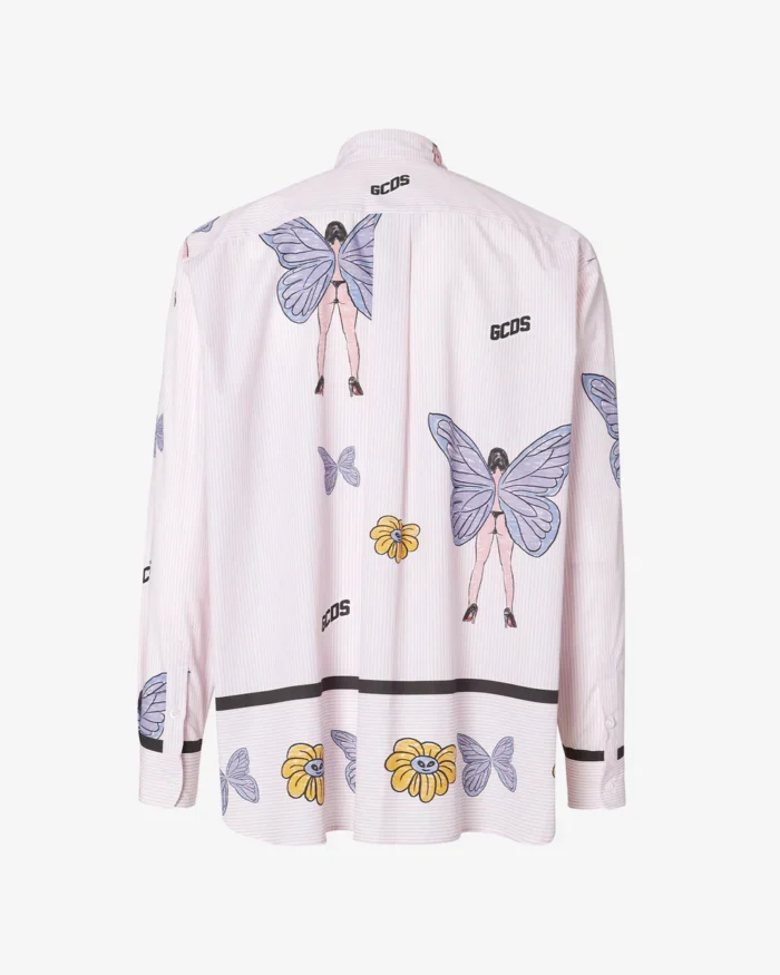 Gcds Printed Butterfly Shirt