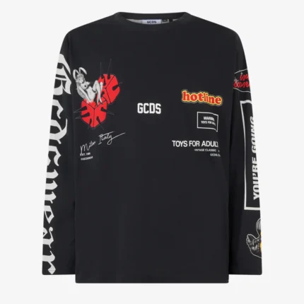Gcds Printed Oversized Long Sleeves T-Shirt