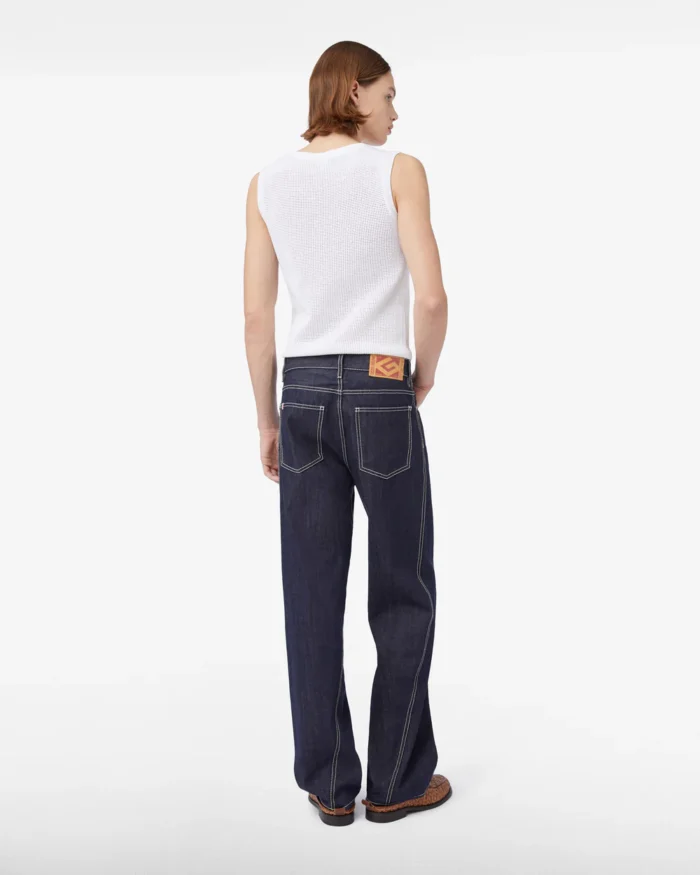 Gcds Raw Denim Wide Trousers