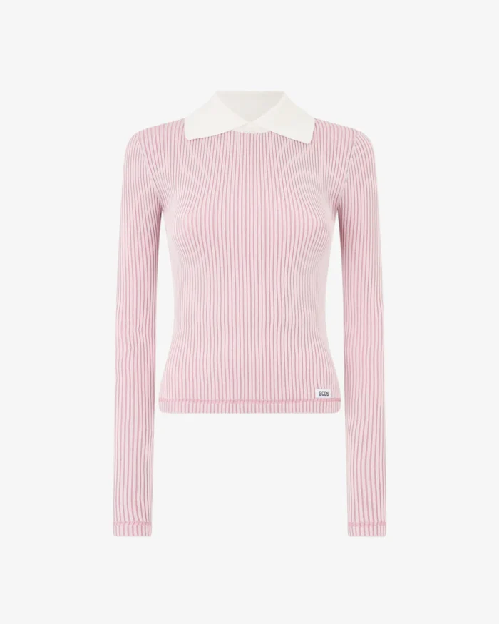 Gcds Ribbed Collared Sweater