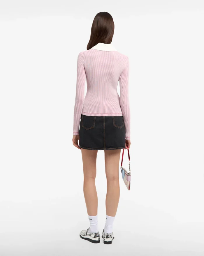 Gcds Ribbed Collared Sweater