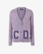 Gcds Ribbed Low Logo Buttoned Cardigan