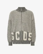 Gcds Ribbed Low Logo Full Zip Cardigan