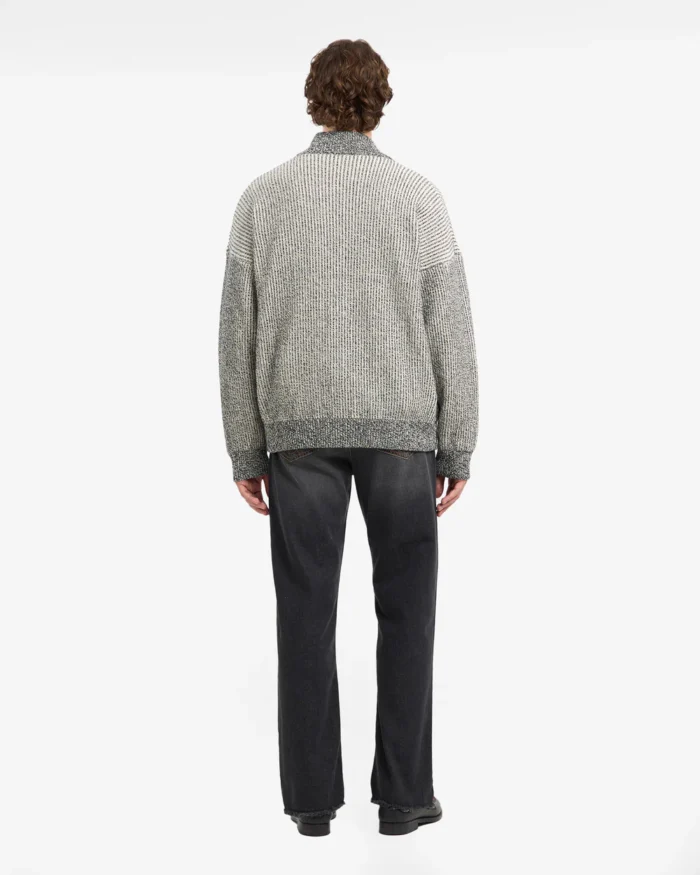 Gcds Ribbed Low Logo Full Zip Cardigan
