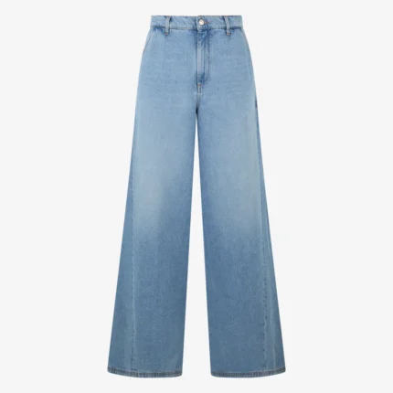 Gcds Stone Washed Denim Wide Hybrid Trousers