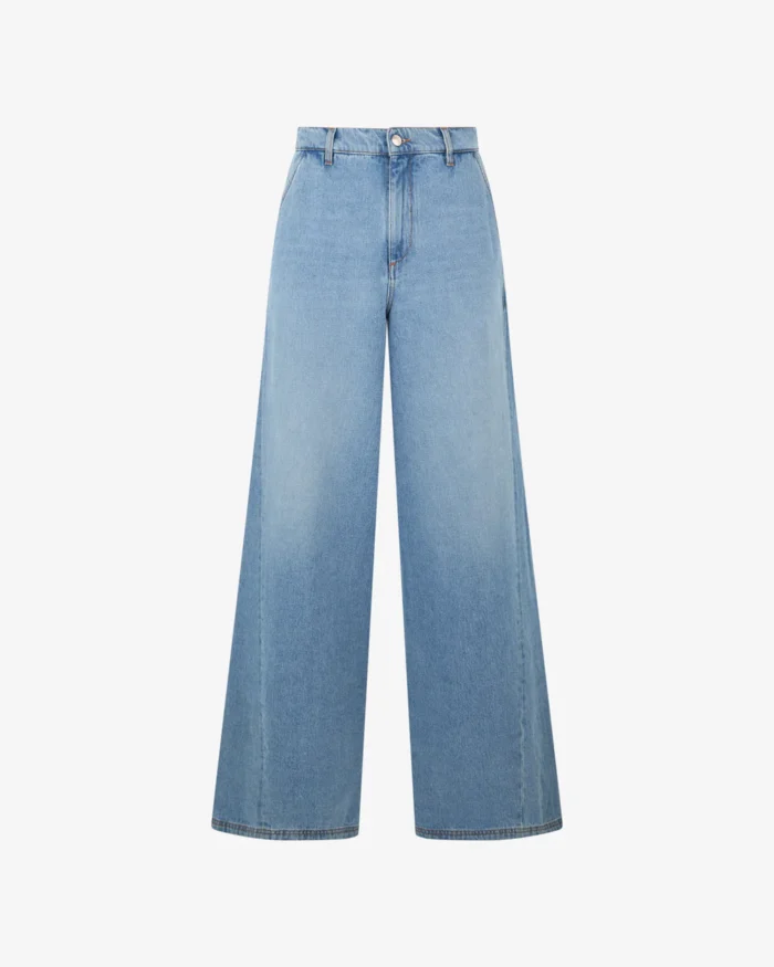 Gcds Stone Washed Denim Wide Hybrid Trousers