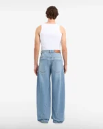 Gcds Stone Washed Denim Wide Hybrid Trousers